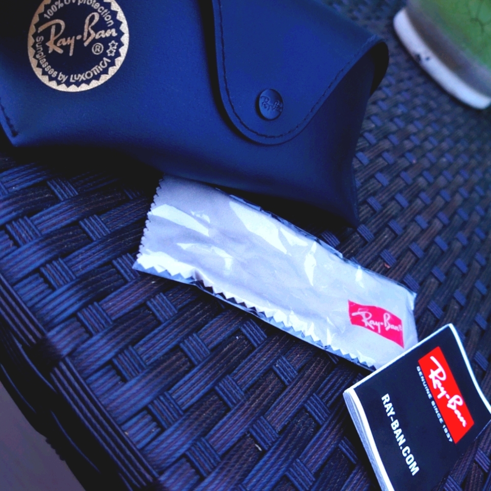 Ray-Bans leather glasses case & care kit